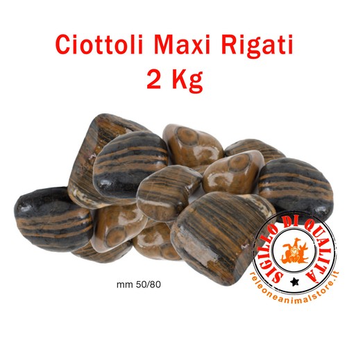 Ciottoli maxi rigati acquario - maxi,